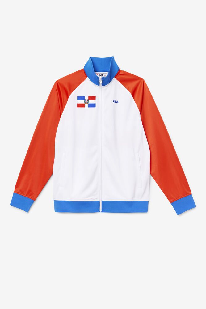 Fila Dominican Republic Track Jacket White - Mens - 42016TAGZ